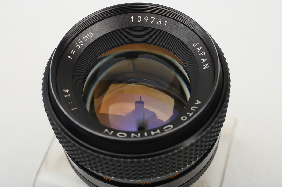Chinon (Tomioka) 55mm f1.4 lens+55/1.4 Universal Screw+M42 mount+