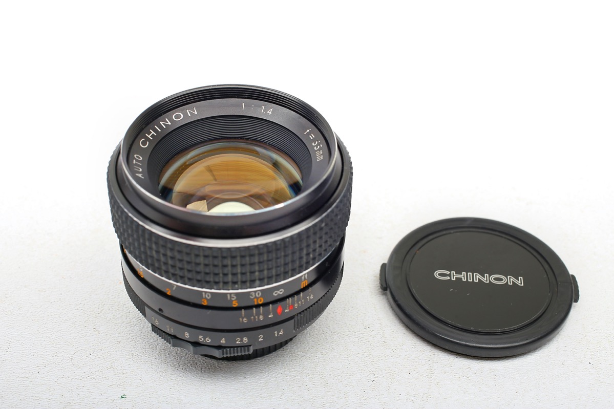 Chinon (Tomioka) 55mm f1.4 lens+55/1.4 Universal Screw+M42 mount+