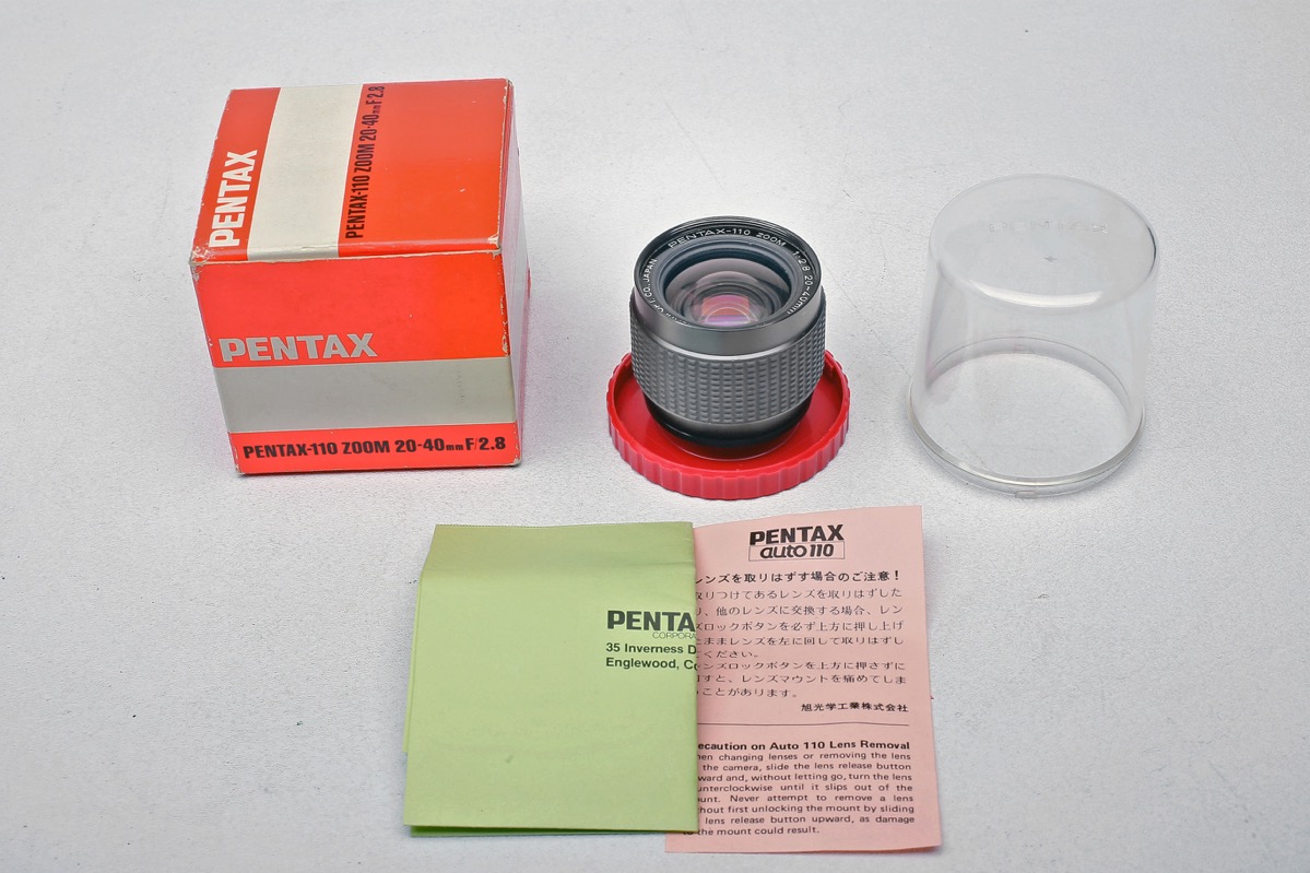 Pentax 110/110 Super Zoom 20-40mm f2.8 Lens 20-40/2.8 Lens+